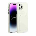 For iPhone 14 Pro Max Card Slot Design Shockproof TPU Phone Case(White) - 1