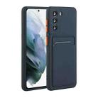 For Samsung Galaxy S22+ 5G Card Slot Design Shockproof TPU Phone Case(Dark Blue) - 1