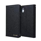 For iPhone XR CMai2 Silk Texture Horizontal Flip Leather Case with Holder & Card Slots & Photo Frame & Wallet(Black) - 1