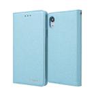 For iPhone XR CMai2 Silk Texture Horizontal Flip Leather Case with Holder & Card Slots & Photo Frame & Wallet(Mint Green) - 1