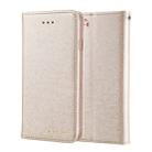 For iPhone SE 2020 & 8 & 7 CMai2 Silk Texture Horizontal Flip Leather Case with Holder & Card Slots & Photo Frame & Wallet(Light Gold) - 1