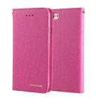 For iPhone SE 2020 & 8 & 7 CMai2 Silk Texture Horizontal Flip Leather Case with Holder & Card Slots & Photo Frame & Wallet(Rose Red) - 1