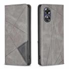 For OPPO A17 Prismatic Invisible Magnetic Leather Phone Case(Grey) - 1