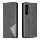 For Samsung Galaxy S23+ 5G Prismatic Invisible Magnetic Leather Phone Case(Black) - 1