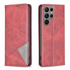 For Samsung Galaxy S23 Ultra 5G Prismatic Invisible Magnetic Leather Phone Case(Red) - 1