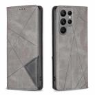 For Samsung Galaxy S23 Ultra 5G Prismatic Invisible Magnetic Leather Phone Case(Grey) - 1