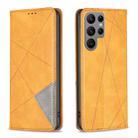 For Samsung Galaxy S23 Ultra 5G Prismatic Invisible Magnetic Leather Phone Case(Yellow) - 1