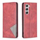 For Samsung Galaxy S23 5G Prismatic Invisible Magnetic Leather Phone Case(Red) - 1