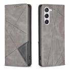 For Samsung Galaxy S23 5G Prismatic Invisible Magnetic Leather Phone Case(Grey) - 1