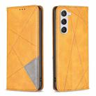 For Samsung Galaxy S23 5G Prismatic Invisible Magnetic Leather Phone Case(Yellow) - 1