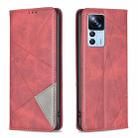 For Xiaomi 12T / 12T Pro / Redmi K50 Ultra Prismatic Invisible Magnetic Leather Phone Case(Red) - 1