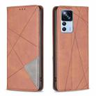 For Xiaomi 12T / 12T Pro / Redmi K50 Ultra Prismatic Invisible Magnetic Leather Phone Case(Brown) - 1