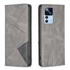 For Xiaomi 12T / 12T Pro / Redmi K50 Ultra Prismatic Invisible Magnetic Leather Phone Case(Grey) - 1