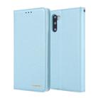 For Galaxy Note 10 CMai2 Silk Texture Horizontal Flip Leather Case with Holder & Card Slots & Photo Frame & Wallet(Mint Green) - 1