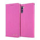 For Galaxy Note 10 CMai2 Silk Texture Horizontal Flip Leather Case with Holder & Card Slots & Photo Frame & Wallet(Rose Red) - 1