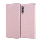 For Galaxy Note 10+ CMai2 Silk Texture Horizontal Flip Leather Case with Holder & Card Slots & Photo Frame & Wallet(Rose Gold) - 1