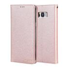 For Galaxy S8  CMai2 Silk Texture Horizontal Flip Leather Case with Holder & Card Slots & Photo Frame & Wallet(Rose Gold) - 1