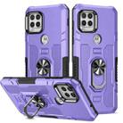 For Motorola Moto G Stylus 2021 Ring Holder Armor Hybrid Phone Case(Purple) - 1