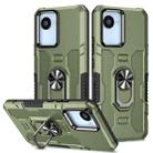 For Realme C30 4G Ring Holder Armor Hybrid Phone Case(Green) - 1