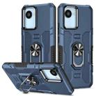 For Realme C30 4G Ring Holder Armor Hybrid Phone Case(Blue) - 1