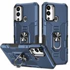 For Infinix Hot 12i Ring Holder Armor Hybrid Phone Case(Blue) - 1