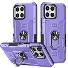 For Honor X8 Ring Holder Armor Hybrid Phone Case(Purple) - 1