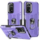 For Xiaomi Redmi Note 11 Global Ring Holder Armor Hybrid Phone Case(Purple) - 1