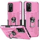 For Xiaomi Poco X4 Pro 5G Ring Holder Armor Hybrid Phone Case(Pink) - 1