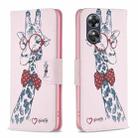 For OPPO A17 Drawing Pattern Leather Phone Case(Deer) - 1