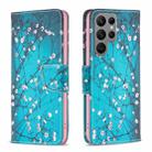 For Samsung Galaxy S23 Ultra 5G Drawing Pattern Leather Phone Case(Plum Blossom) - 1