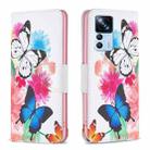 For Xiaomi 12T / 12T Pro / Redmi K50 Ultra Drawing Pattern Leather Phone Case(Butterflies) - 1
