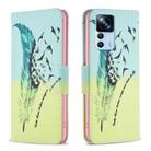 For Xiaomi 12T / 12T Pro / Redmi K50 Ultra Drawing Pattern Leather Phone Case(Feather) - 1