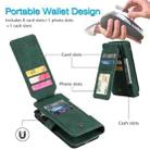 For iPhone 14 Plus Skin Feel Multi-card Wallet Leather Phone Case(Green) - 5