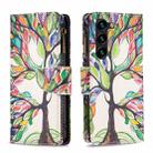 For Samsung Galaxy S23+ 5G Colored Drawing Pattern Zipper Leather Phone Case(Big Tree) - 1
