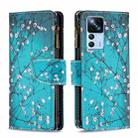 For Xiaomi 12T / 12T Pro / Redmi K50 Ultra Colored Drawing Pattern Zipper Leather Phone Case(Plum Blossom) - 1