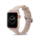 For Apple Watch 5/4 44mm & 3/2/1 42mm Thin Leather Watch Band(Pink) - 1