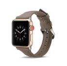 For Apple Watch 5/4 40mm & 3/2/1 38mm Thin Leather Watch Band(Grey) - 1