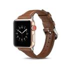 For Apple Watch 5/4 40mm & 3/2/1 38mm Thin Leather Watch Band(Dark Brown) - 1