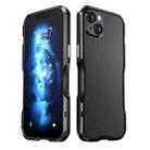 For iPhone 14 Plus Sharp Edge Magnetic Shockproof Metal Frame Phone Case(Black) - 1