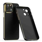 For iPhone 14 Lens Protector Ultra-thin Electroplated PC Phone Case(Black) - 1