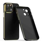 For iPhone 14 Plus Lens Protector Ultra-thin Electroplated PC Phone Case(Black) - 1