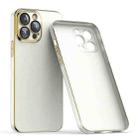 For iPhone 14 Pro Lens Protector Ultra-thin Electroplated PC Phone Case(White) - 1