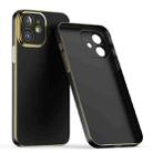 For iPhone 12 Lens Protector Ultra-thin Electroplated PC Phone Case(Black) - 1