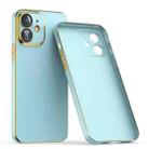 For iPhone 11 Lens Protector Ultra-thin Electroplated PC Phone Case(Light Blue) - 1