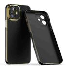 For iPhone 12 mini Lens Protector Ultra-thin Electroplated PC Phone Case(Black) - 1