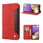 For Samsung Galaxy A23e / A23s Skin Feel Splicing Leather Phone Case(Red) - 1