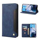 For Motorola Moto E22 / E22i Skin Feel Splicing Leather Phone Case(Blue) - 1