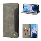 For Motorola Moto E22 / E22i Skin Feel Splicing Leather Phone Case(Grey) - 1