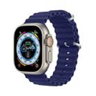 DUX DUCIS Sea Wave Silicone Watch Band For Apple Watch Series 8&7 41mm / SE 2&6&SE&5&4 40mm / 3&2&1 38mm(Blue) - 1