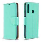 For Huawei P40 Lite E / Y7P Litchi Texture  Pure Color Horizontal Flip PU Leather Case with Holder & Card Slots & Wallet & Lanyard(Green) - 1